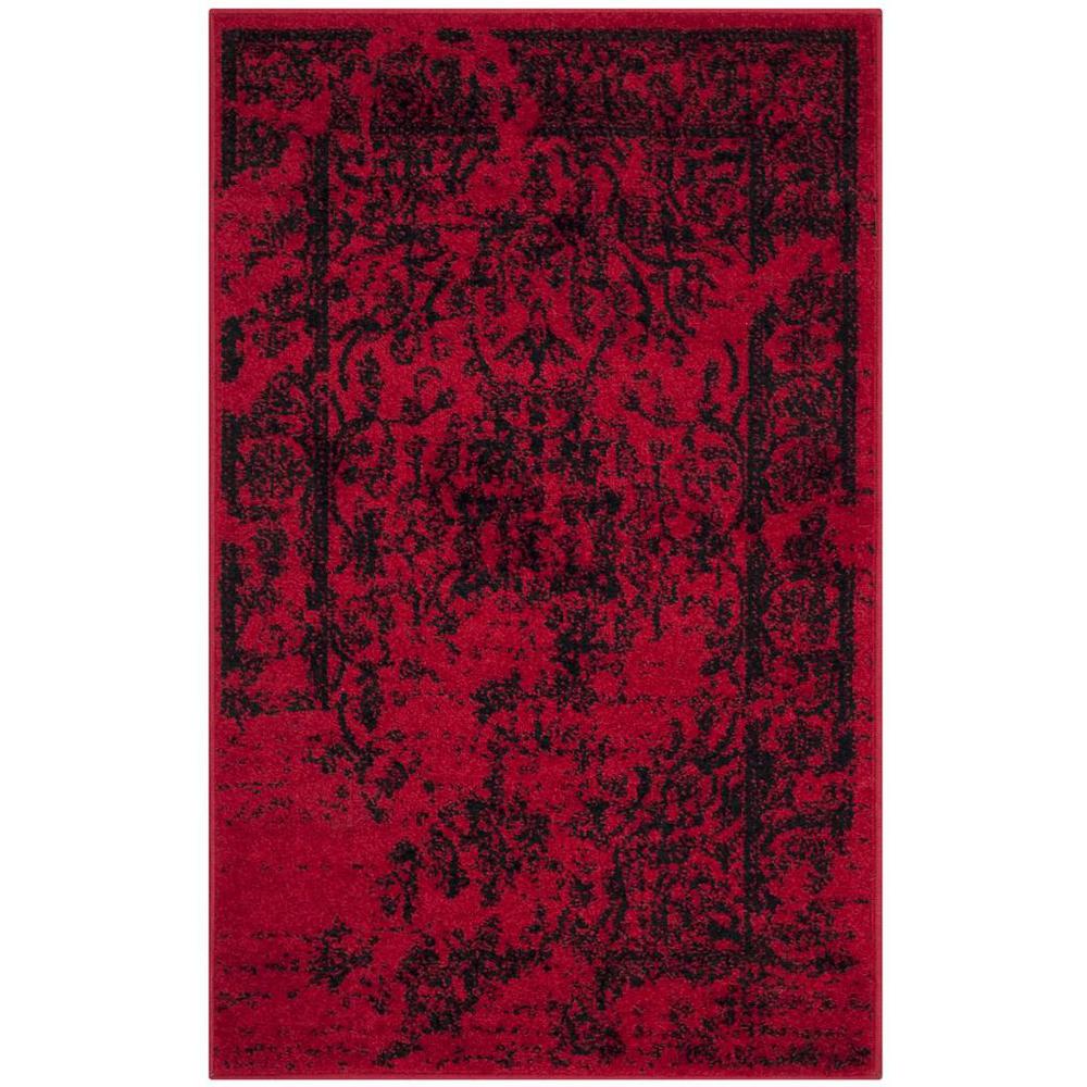 Adirondack, RED / BLACK, 2'-6" X 4', Area Rug, ADR101F-24