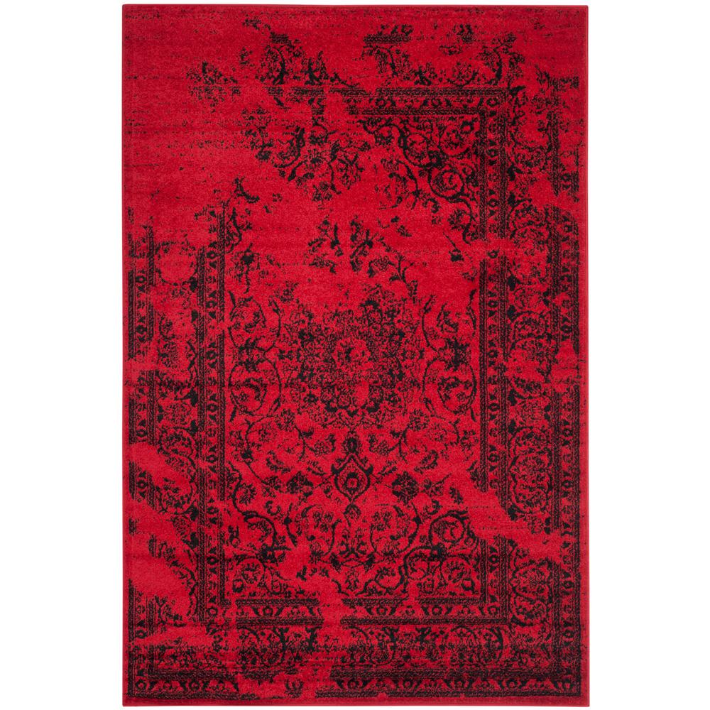 Adirondack, RED / BLACK, 10' X 14', Area Rug, ADR101F-10