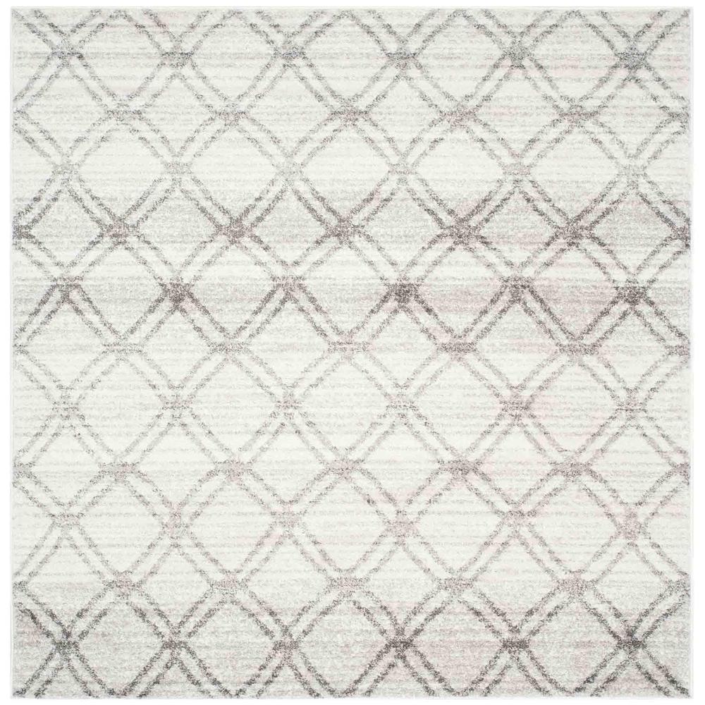 Adirondack, SILVER / CHARCOAL, 4' X 4' Square, Area Rug, ADR105P-4SQ