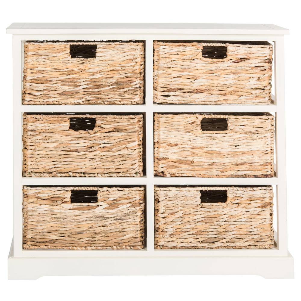 KEENAN 6 WICKER BASKET STORAGE CHEST, AMH5740B