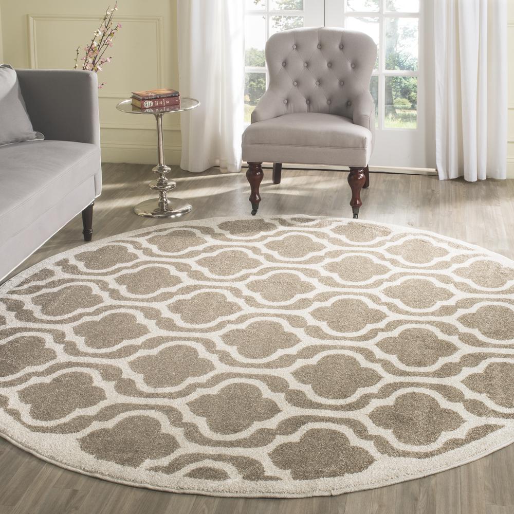 AMHERST, WHEAT / BEIGE, 7' X 7' Round, Area Rug, AMT402S-7R