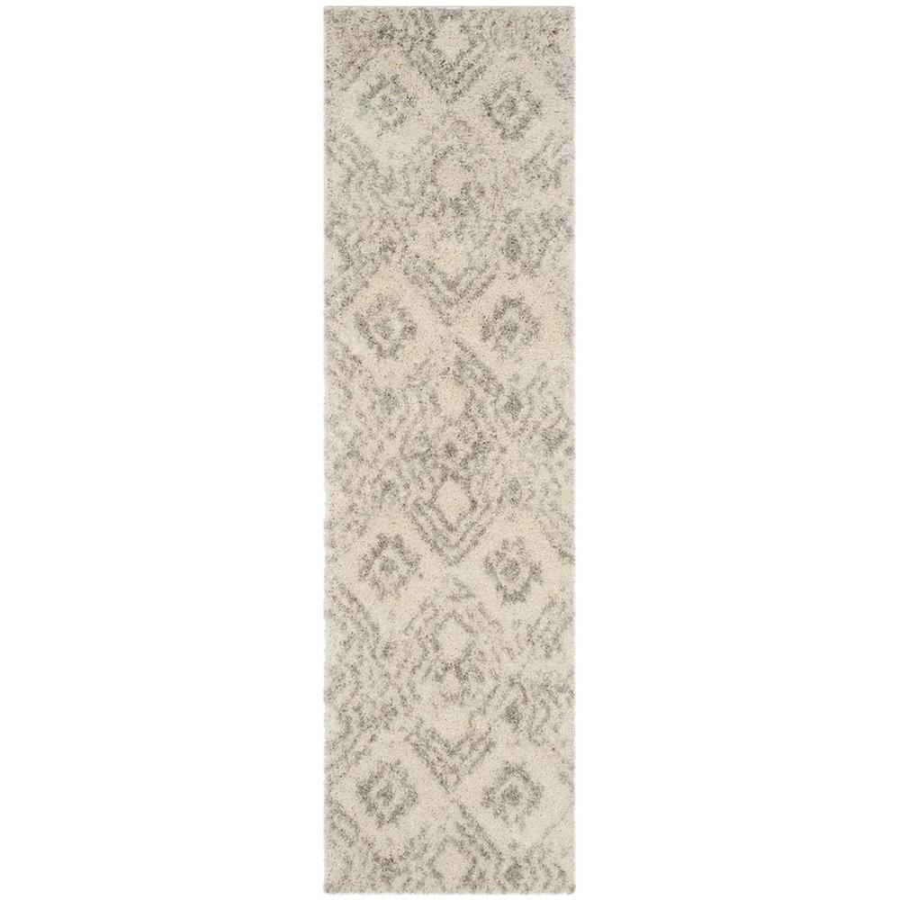 ARIZONA SHAG, IVORY / GREY, 2'-3" X 8', Area Rug, ASG746G-28
