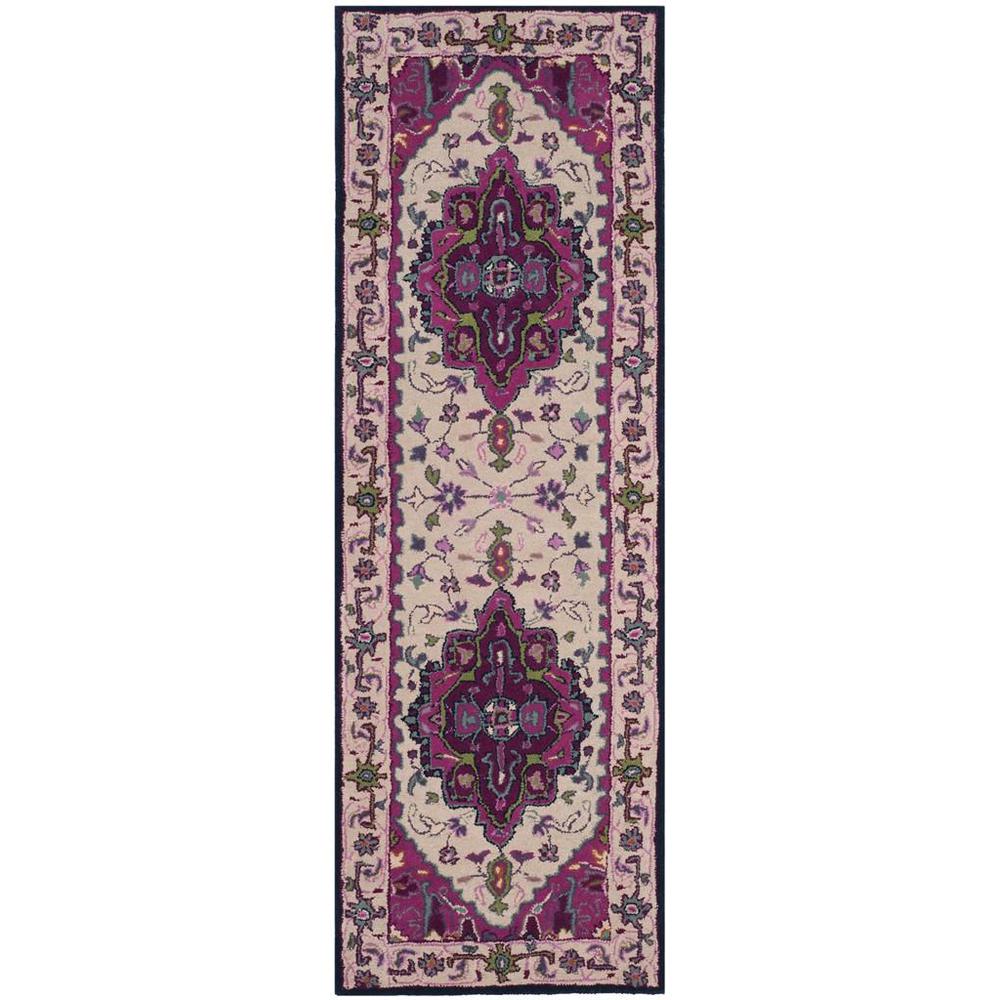 Bellagio, IVORY / PINK, 2'-3" X 7', Area Rug, BLG541A-27