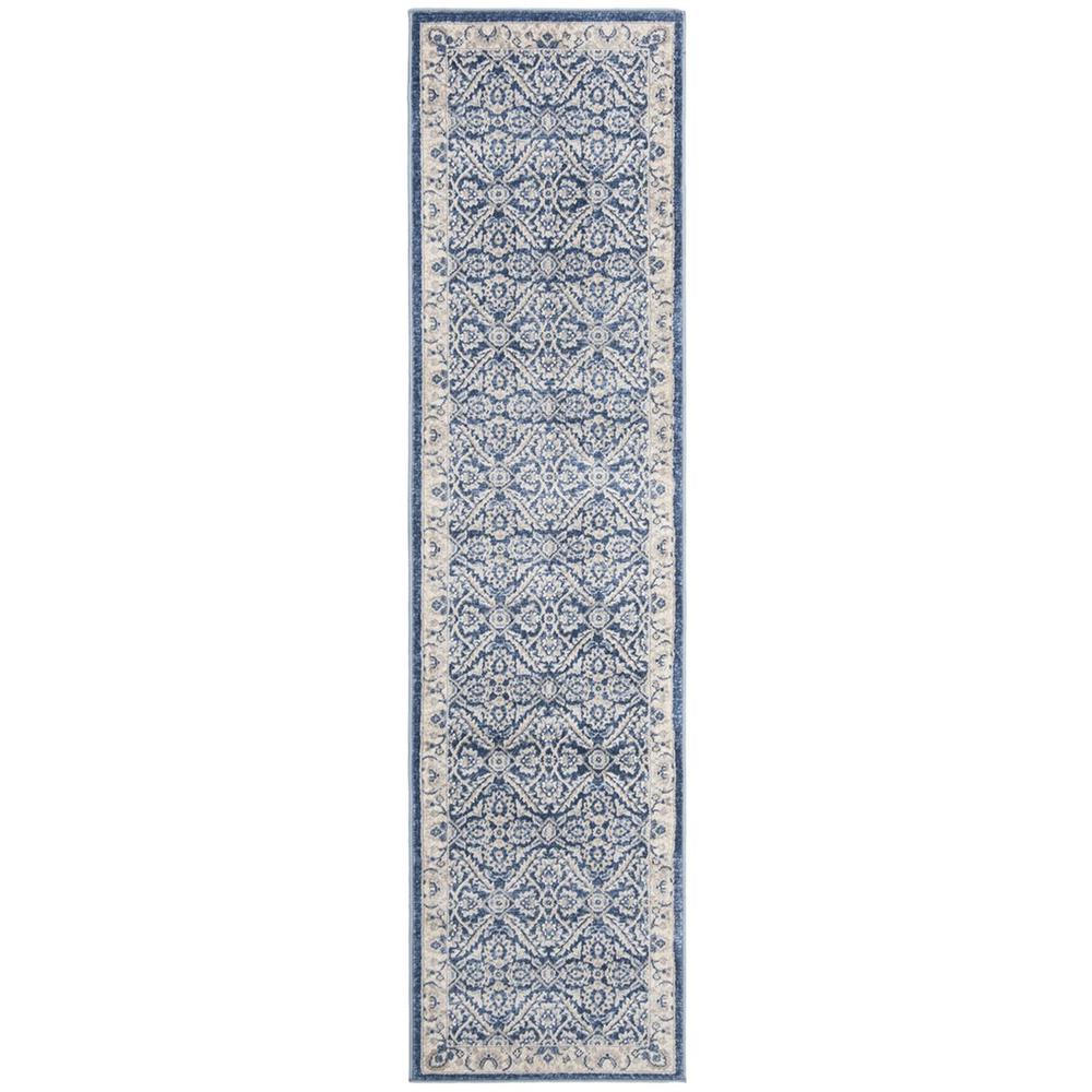 BRENTWOOD, NAVY / CREME, 2' X 8', Area Rug, BNT863N-28