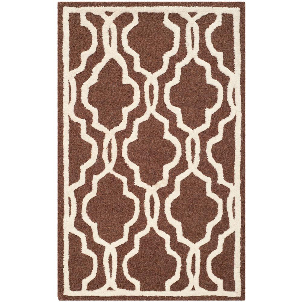 CAMBRIDGE, DARK BROWN / IVORY, 2'-6" X 4', Area Rug, CAM131H-24