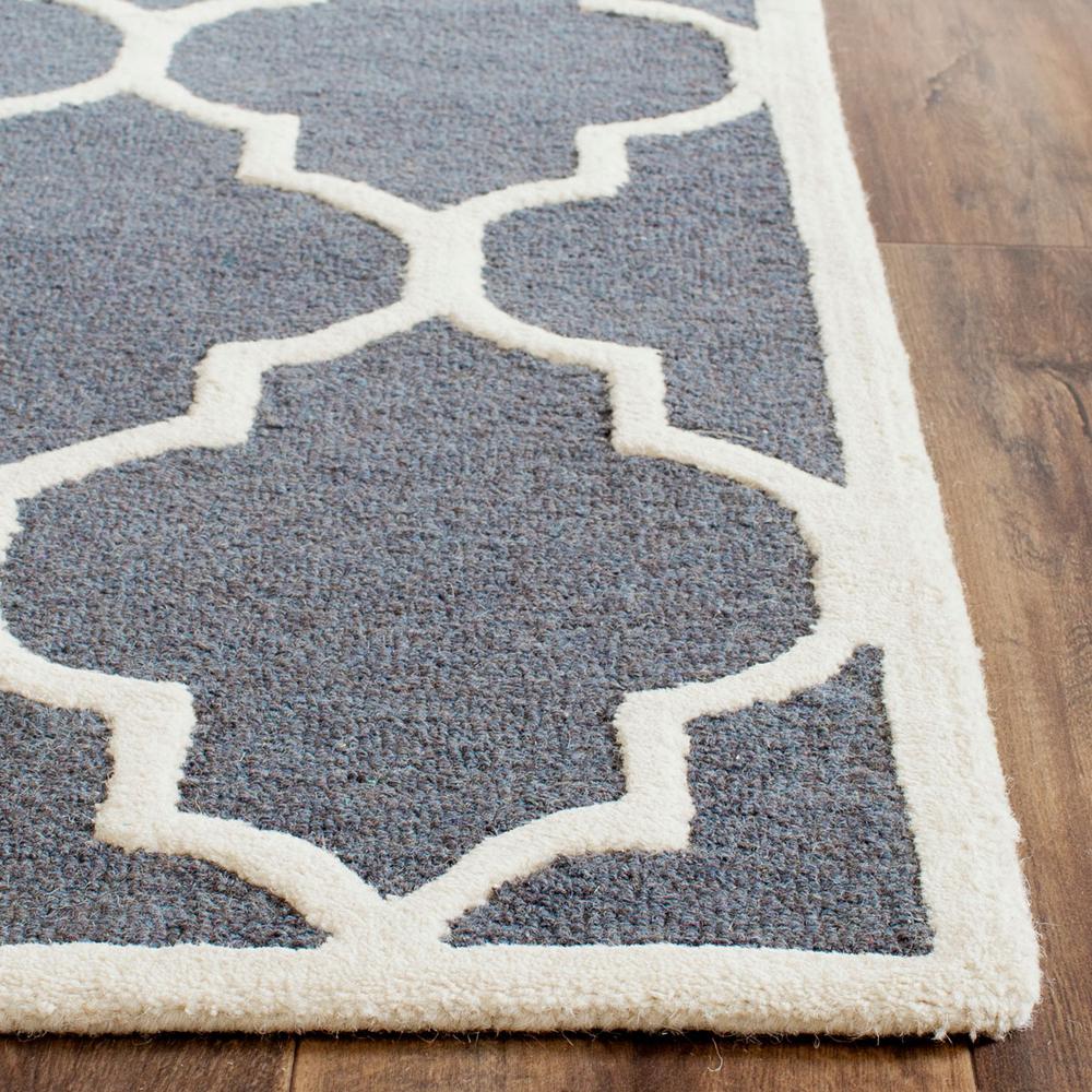 CAMBRIDGE, DARK GREY / IVORY, 2'-6" X 10', Area Rug, CAM134X-210