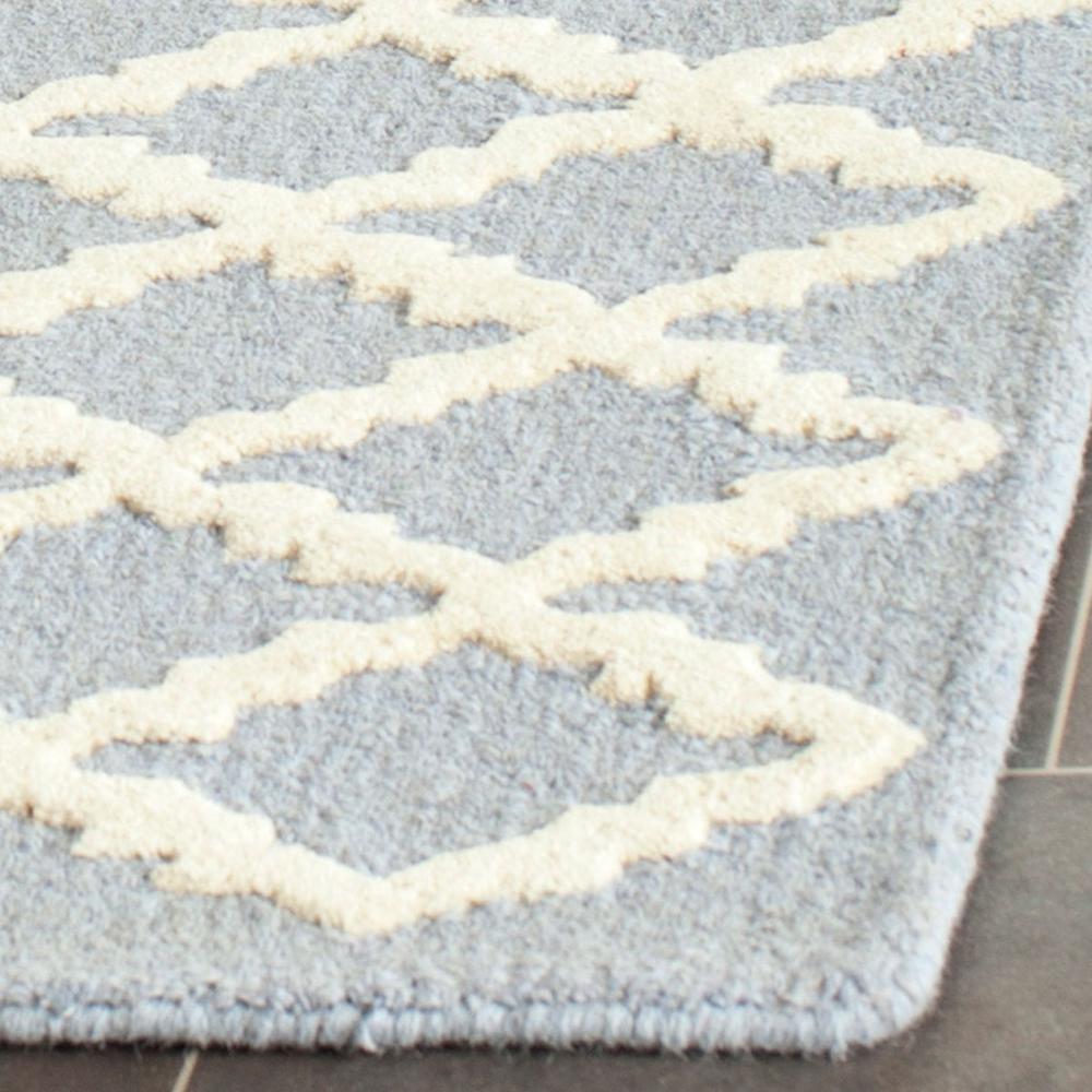 CAMBRIDGE, LIGHT BLUE / IVORY, 2'-6" X 10', Area Rug, CAM137A-210