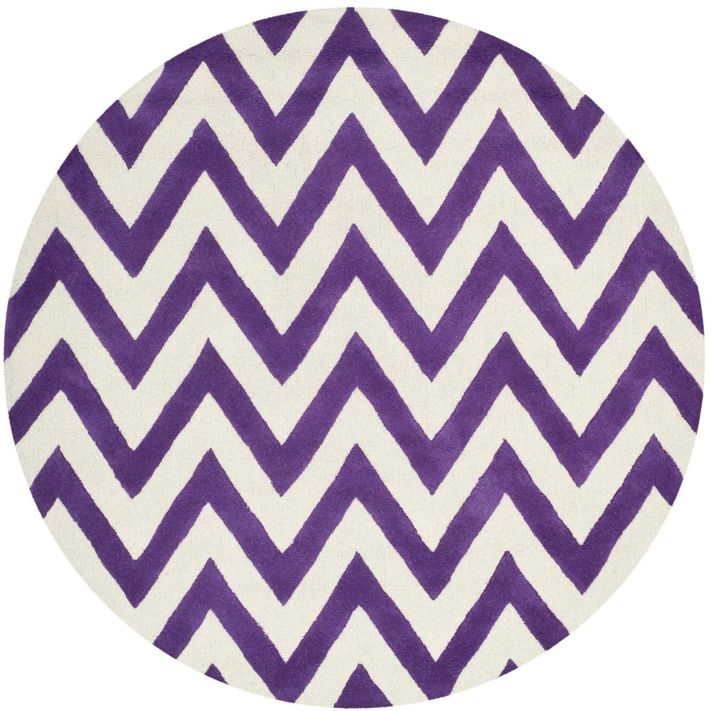 CAMBRIDGE, PURPLE / IVORY, 6' X 9', Area Rug, CAM139K-6