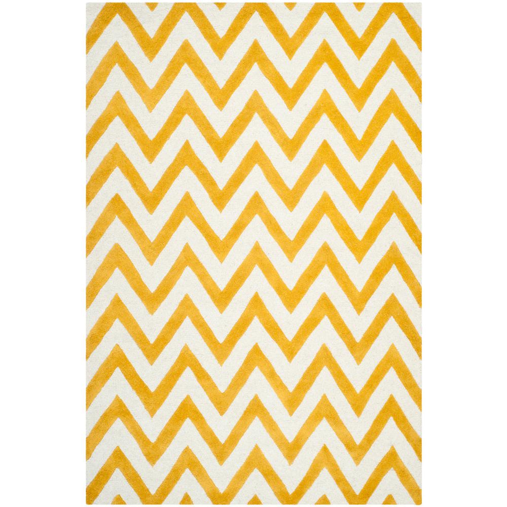 CAMBRIDGE, GOLD / IVORY, 6' X 9', Area Rug, CAM139Q-6