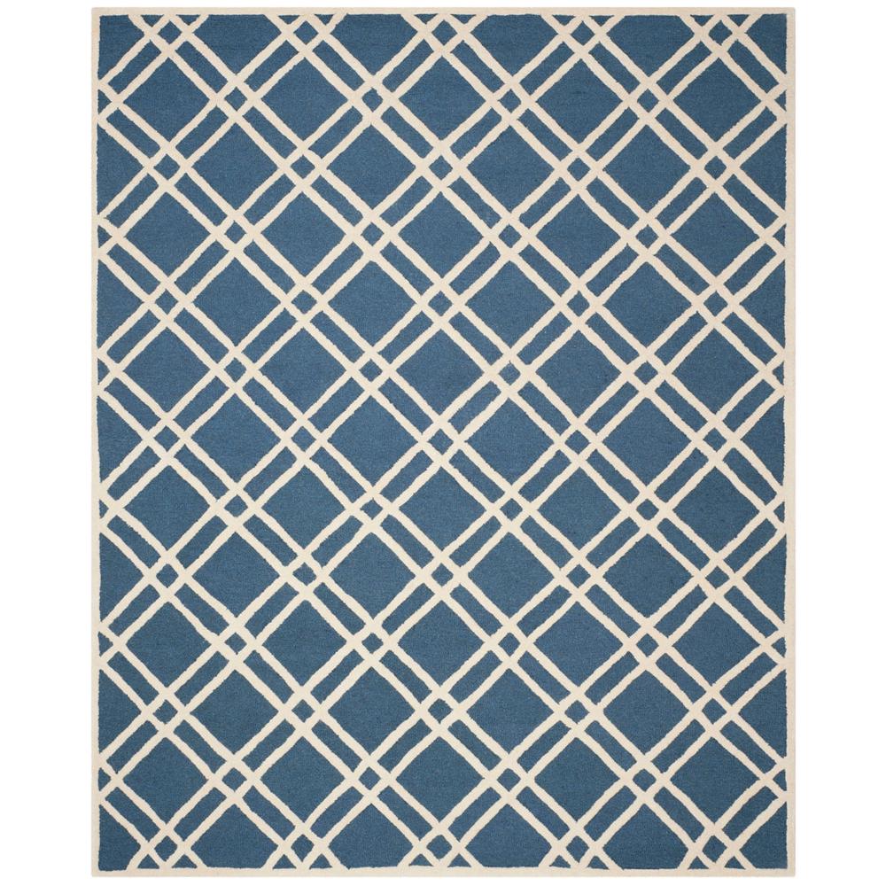 CAMBRIDGE, NAVY BLUE / IVORY, 8' X 10', Area Rug, CAM142G-8