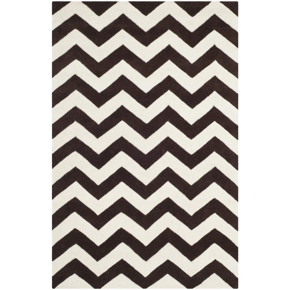 CHATHAM, BROWN / IVORY, 3' X 5', Area Rug