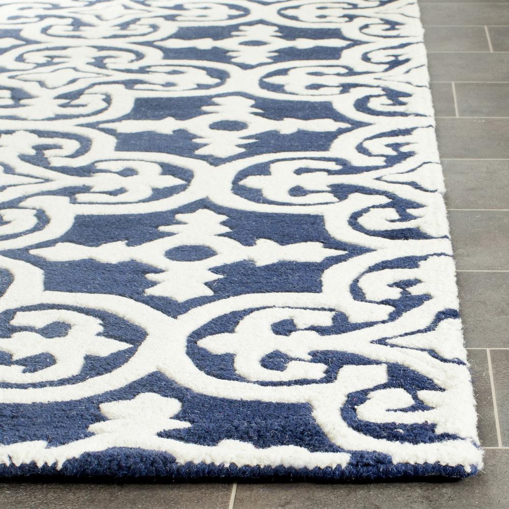 CHATHAM, DARK BLUE / IVORY, 3' X 5', Area Rug, CHT729C-3