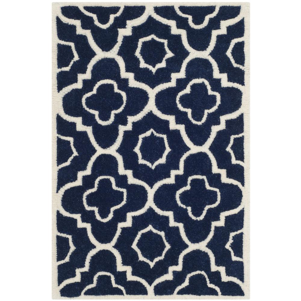 CHATHAM, DARK BLUE / IVORY, 2' X 3', Area Rug, CHT750C-2