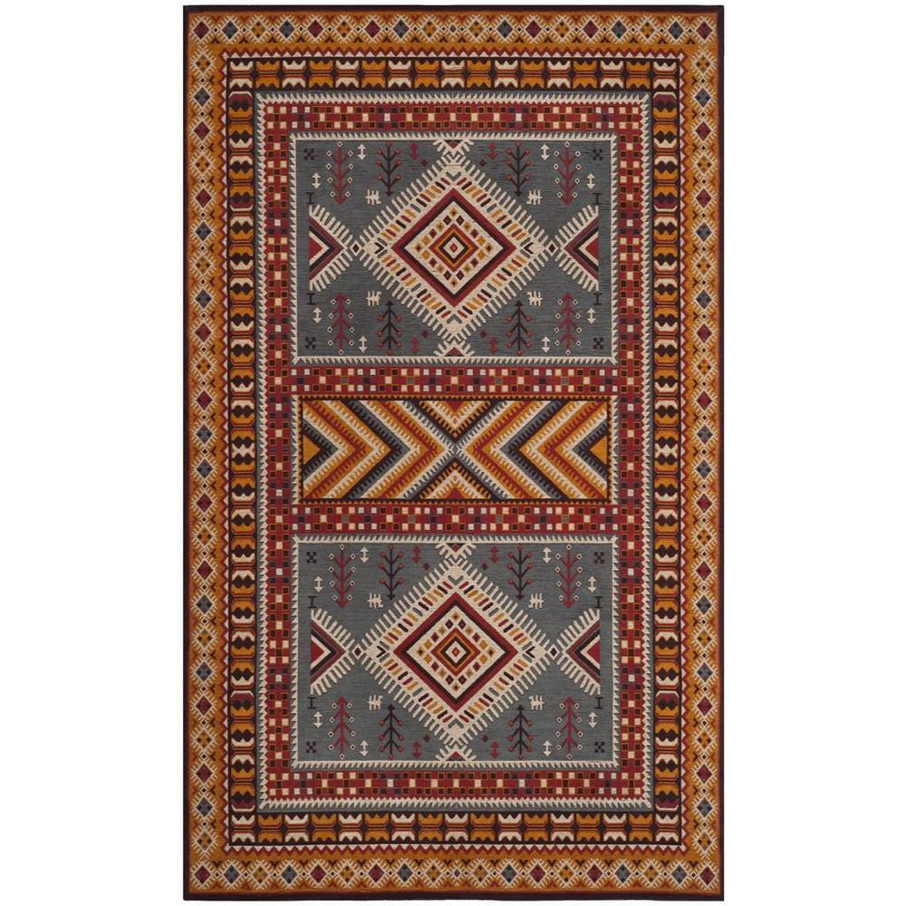 CLV-CLASSIC VINTAGE, SLATE / MUSTARD, 4' X 6', Area Rug