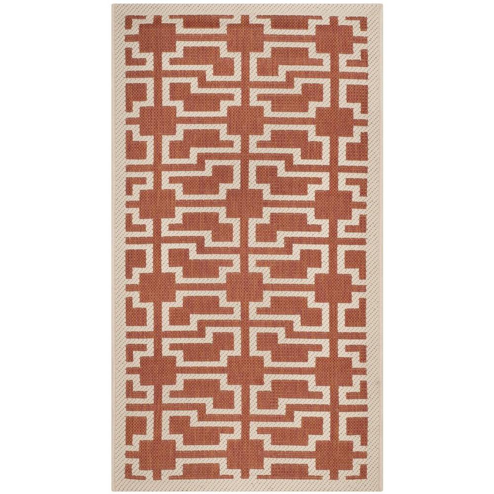 COURTYARD, TERRACOTTA / BEIGE, 2' X 3'-7", Area Rug, CY6015-241-2