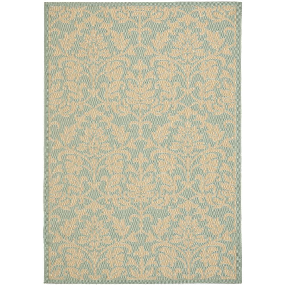 COURTYARD, AQUA / CREAM, 5'-3" X 7'-7", Area Rug, CY6132-25-5