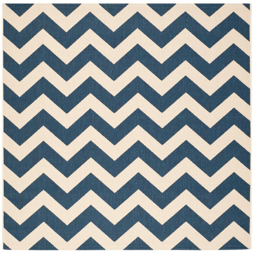 COURTYARD, NAVY / BEIGE, 4' X 4' Square, Area Rug, CY6244-268-4SQ