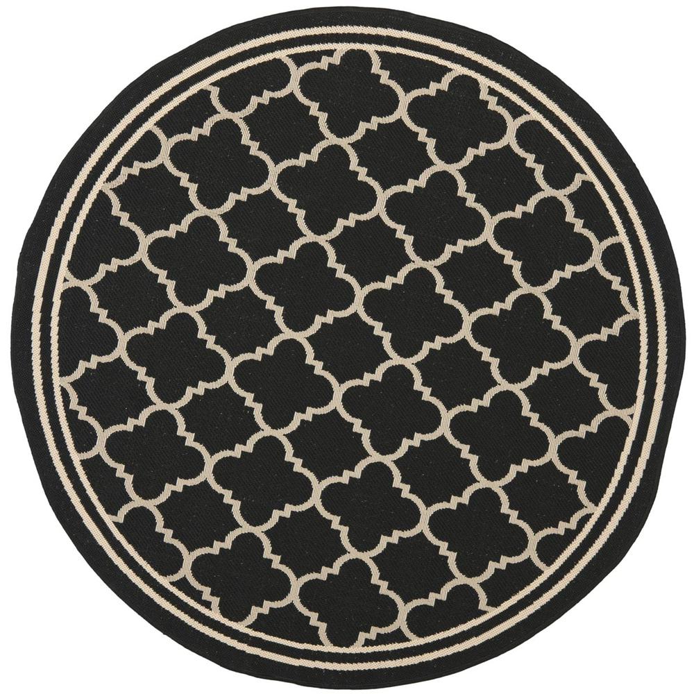 COURTYARD, BLACK / BEIGE, 4' X 4' Round, Area Rug, CY6918-226-4R