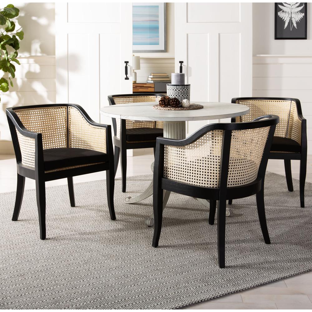 Rina Dining Chair, Black/Natural