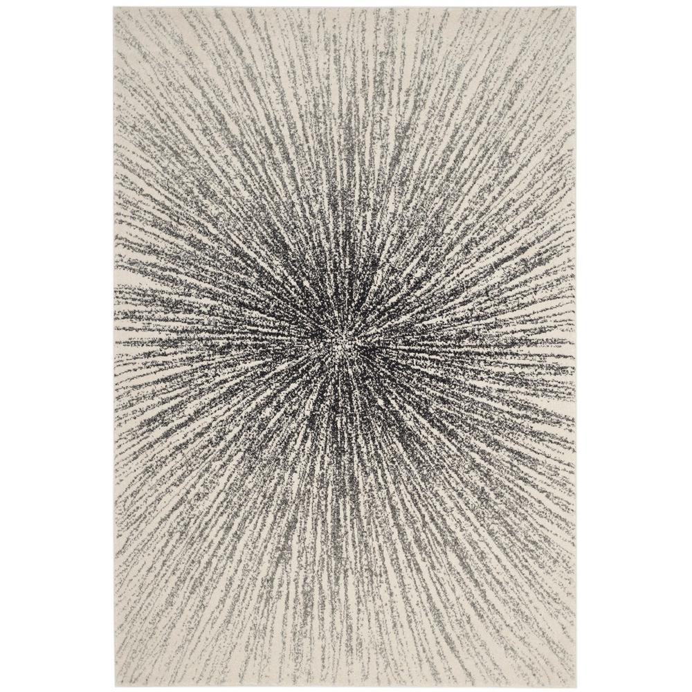 EVOKE, BLACK / IVORY, 10' X 14', Area Rug