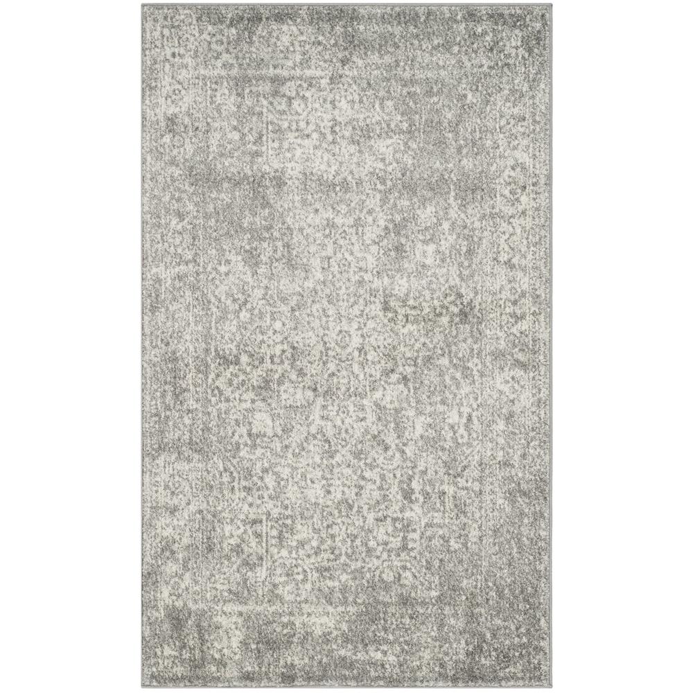 EVOKE, SILVER / IVORY, 3' X 5', Area Rug, EVK256S-3