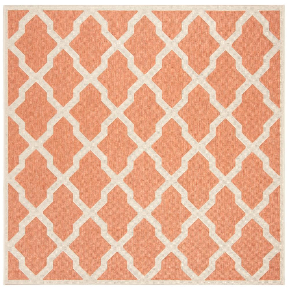 LINDEN 100, RUST / CREME, 6'-7" X 6'-7" Square, Area Rug, LND122P-6SQ