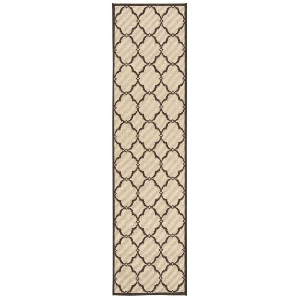 LINDEN 100, CREME / BROWN, 2' X 8', Area Rug, LND125U-28