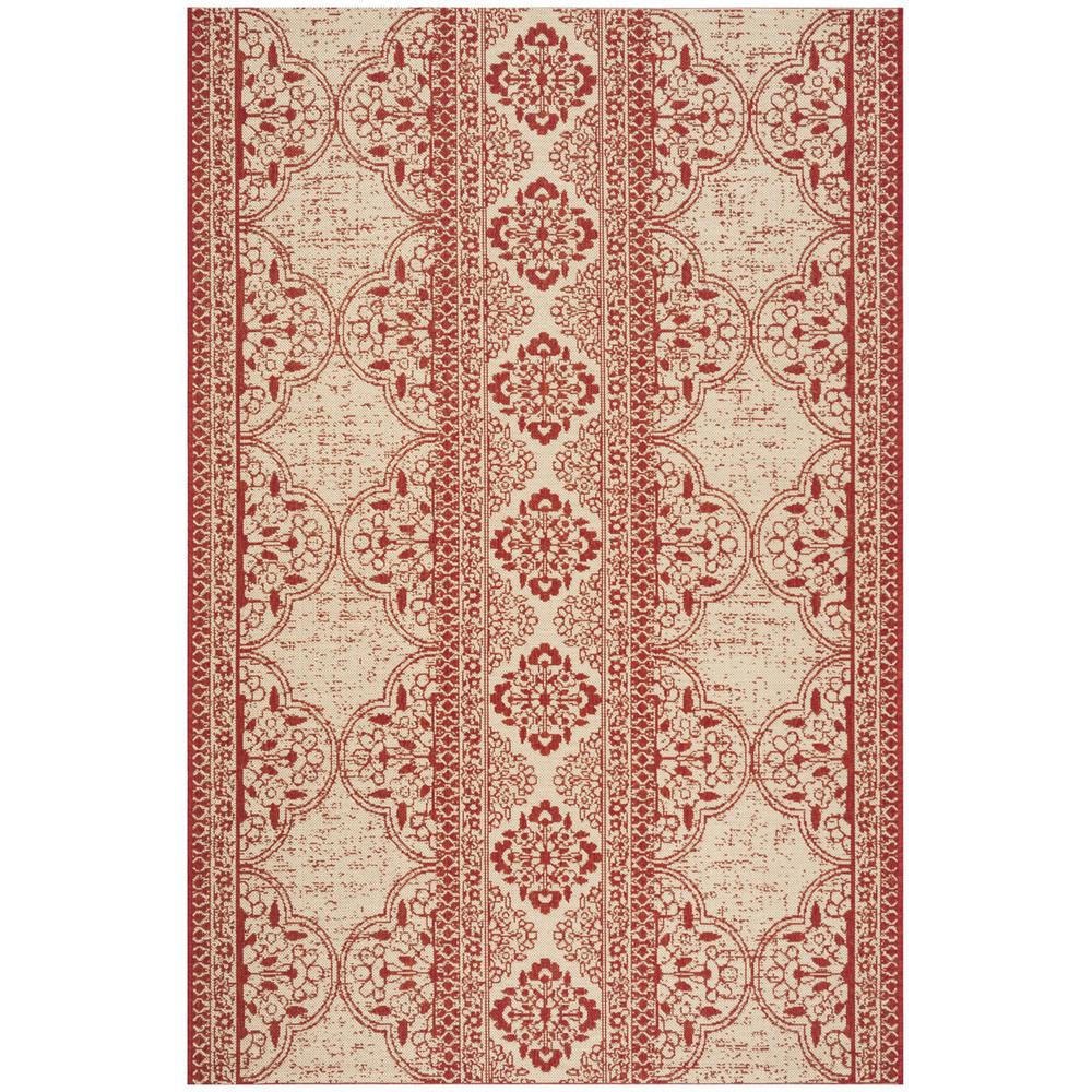 LINDEN 100, RED / CREME, 5'-1" X 7'-6", Area Rug, LND174Q-5