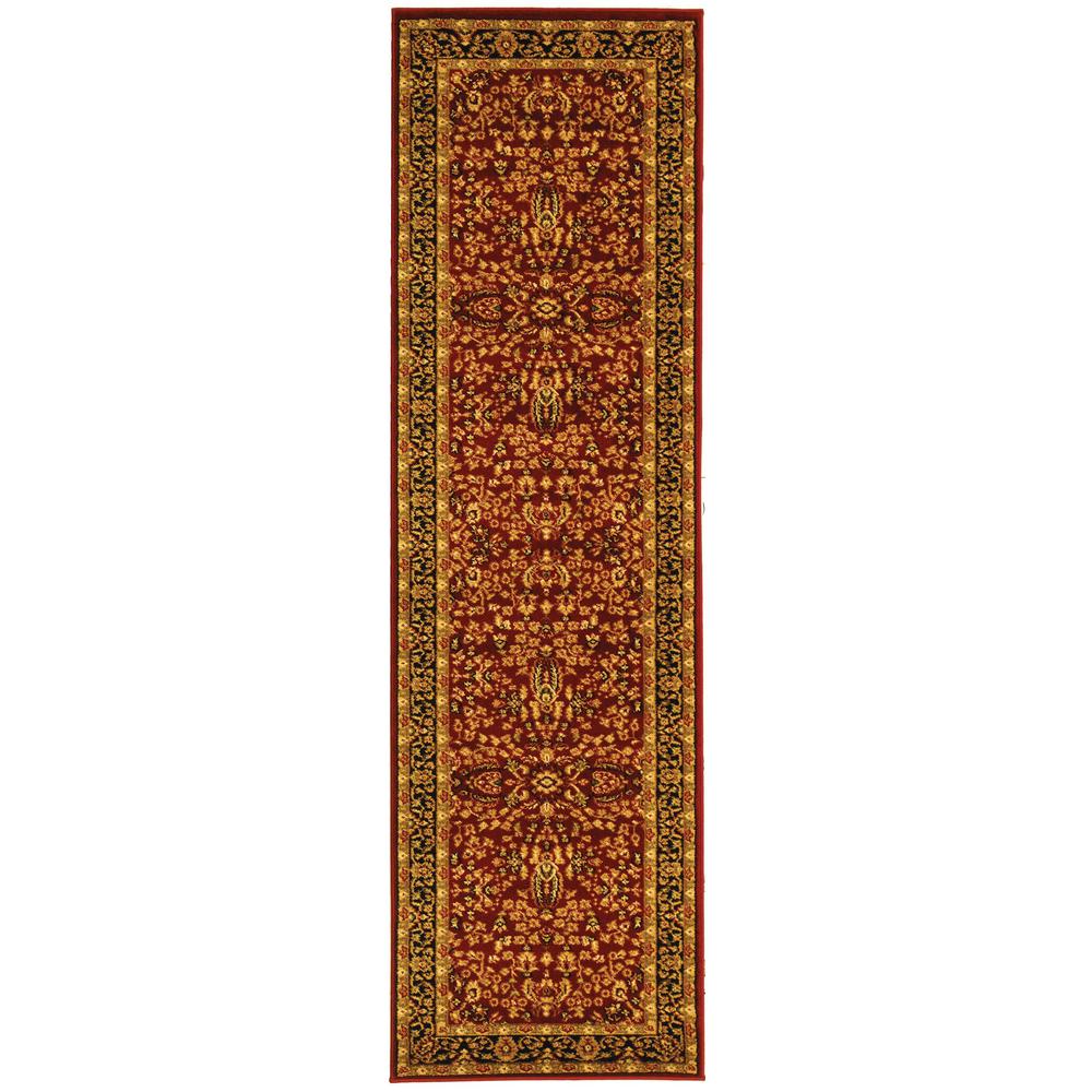 LYNDHURST, RED / BLACK, 2'-3" X 10', Area Rug, LNH214A-210