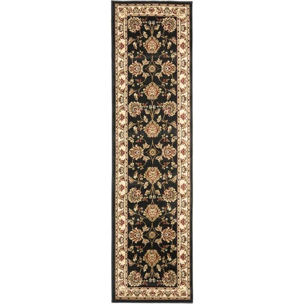 LYNDHURST, BLACK / IVORY, 2'-3" X 12', Area Rug, LNH555-9012-212