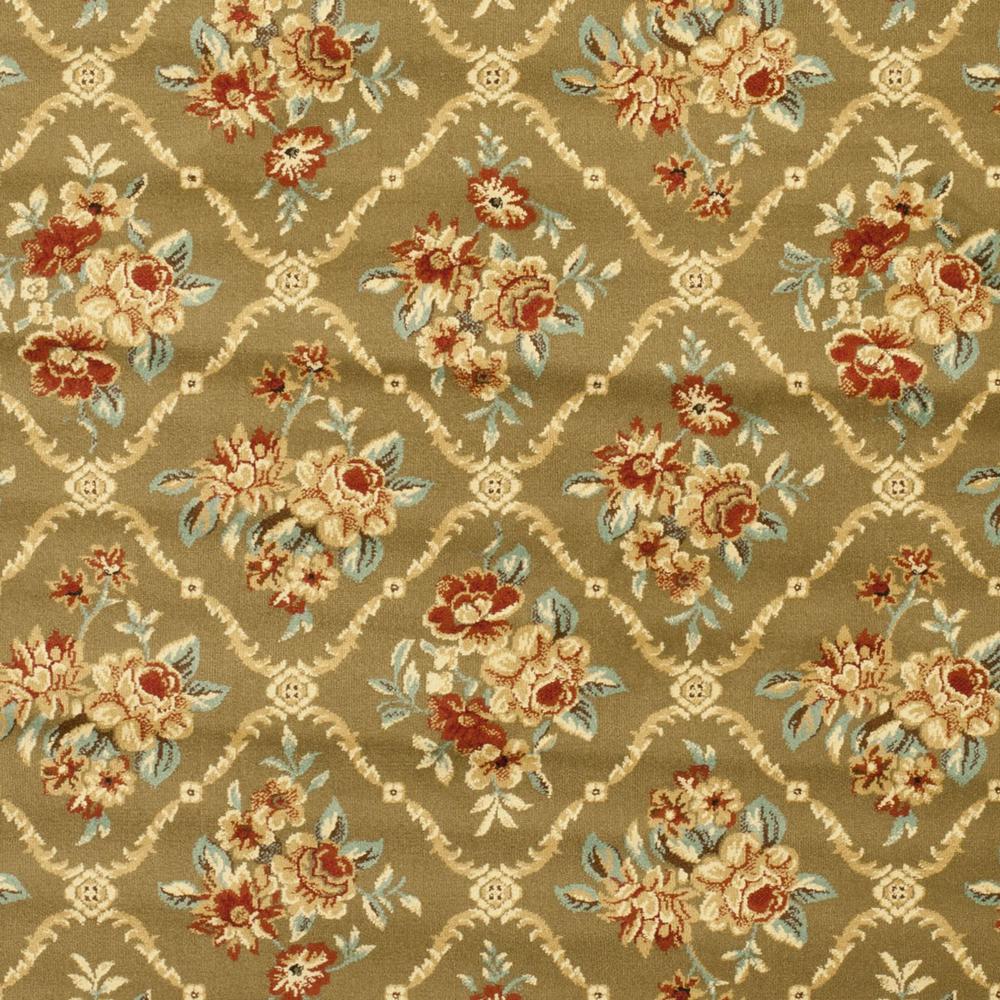 LYNDHURST, GREEN / GREEN, 6'-7" X 6'-7" Square, Area Rug, LNH556-5252-7SQ