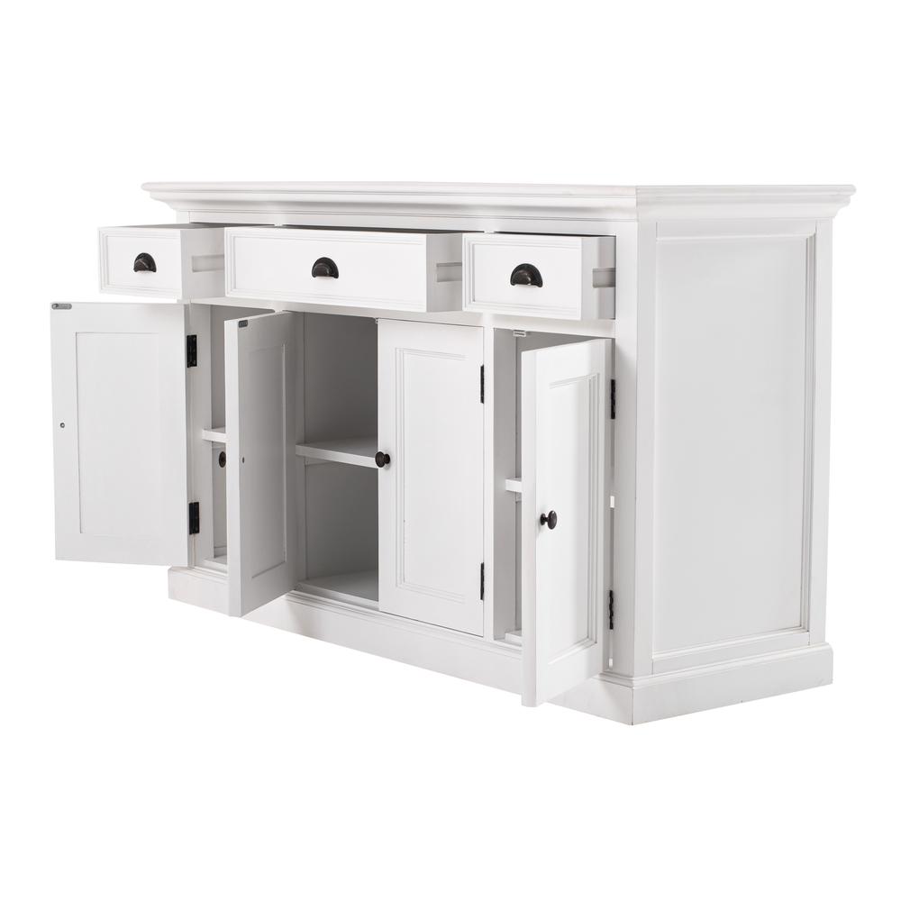 Classic White Buffet with 4 Doors 3 Drawers, Belen Kox