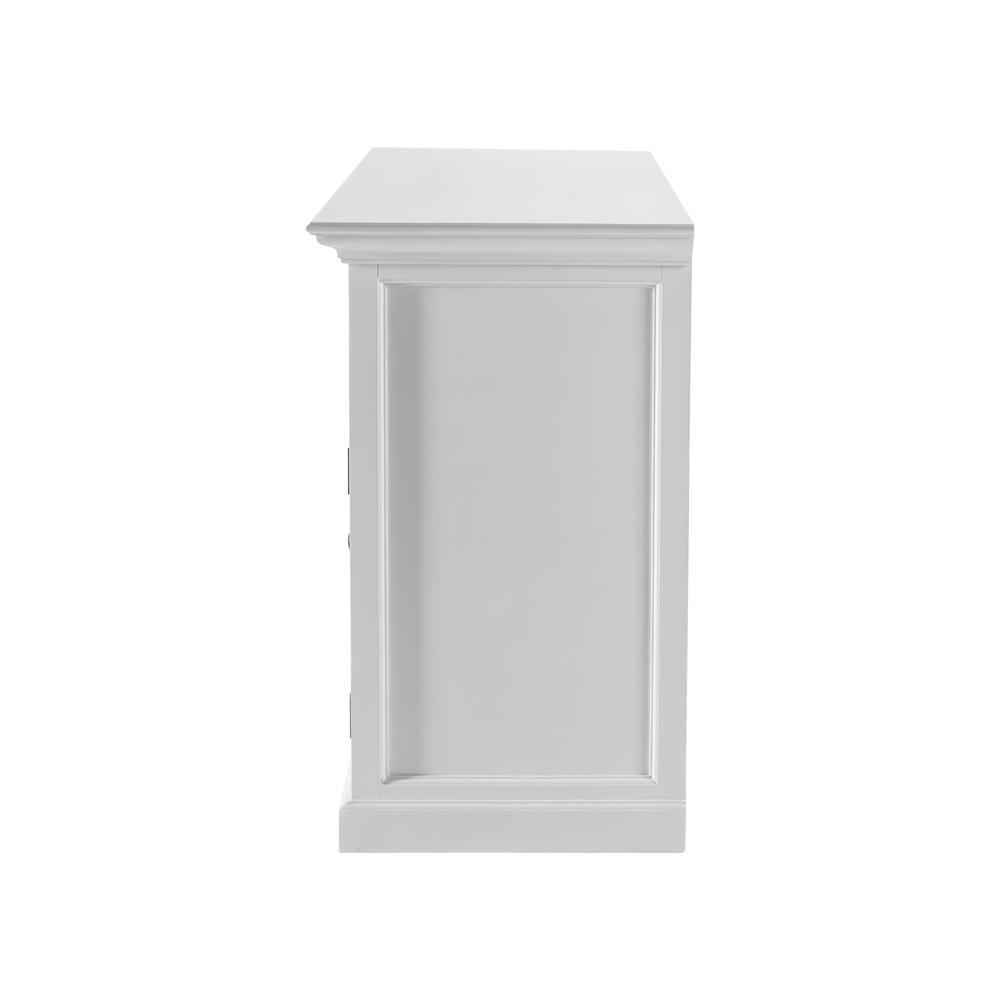 Classic White Buffet with Glass Doors and Drawers, Belen Kox
