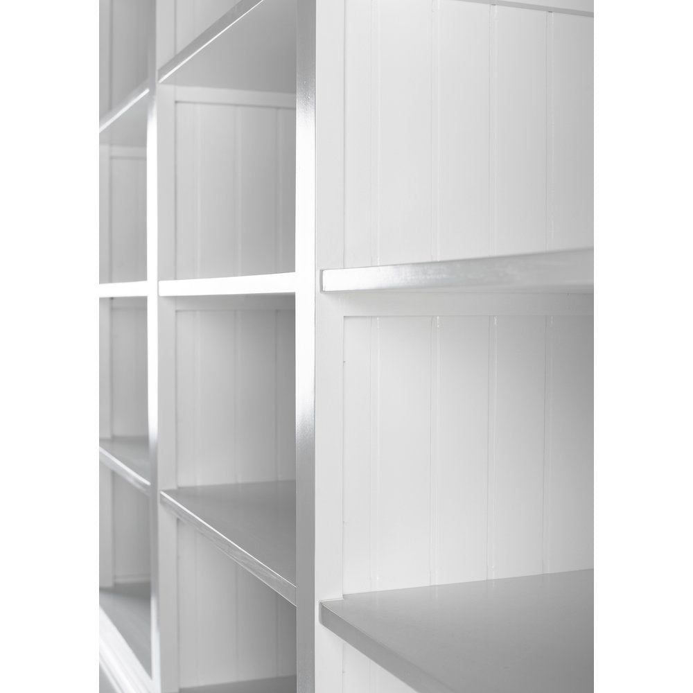 Halifax Hutch Unit with 6 Glass Doors, Classic White