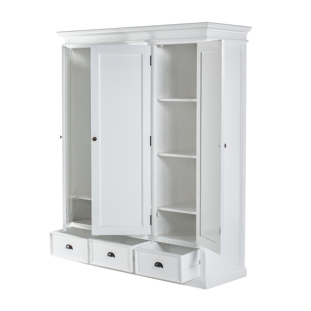 Classic White 3-Door Wardrobe, Belen Kox