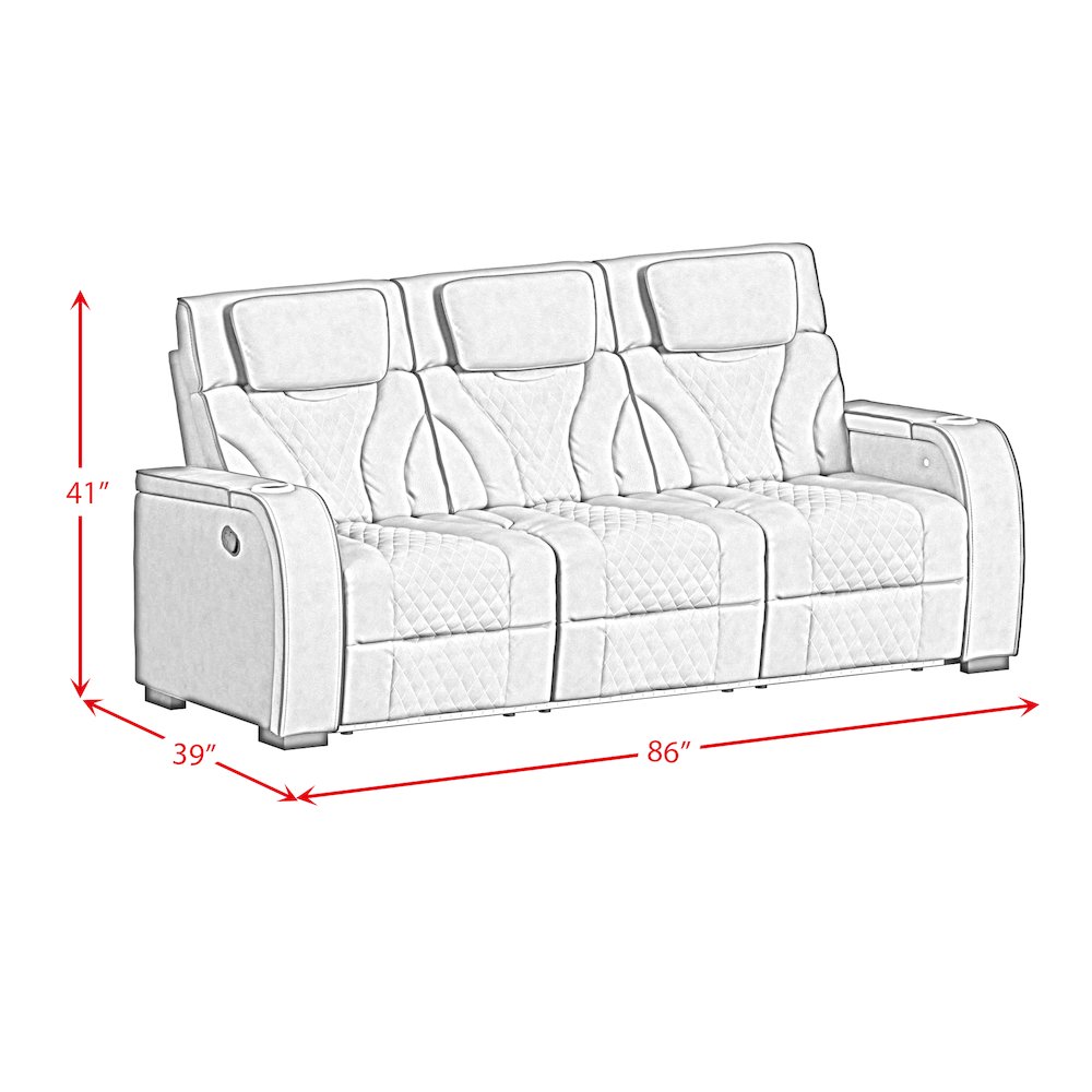 Tundra 2PC Living Room Set in Simba Slate and Black Welt-Sofa & Loveseat