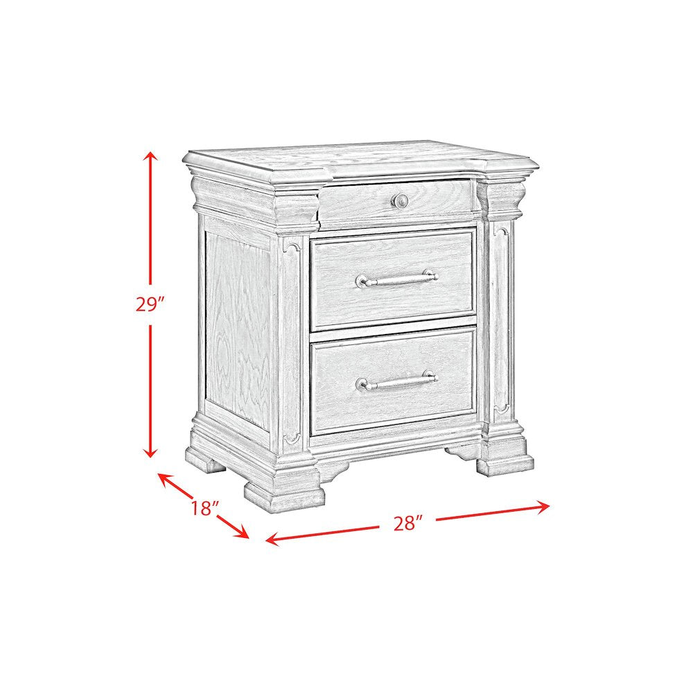 Paterson Queen Storage 5PC Bedroom Set in Grey
