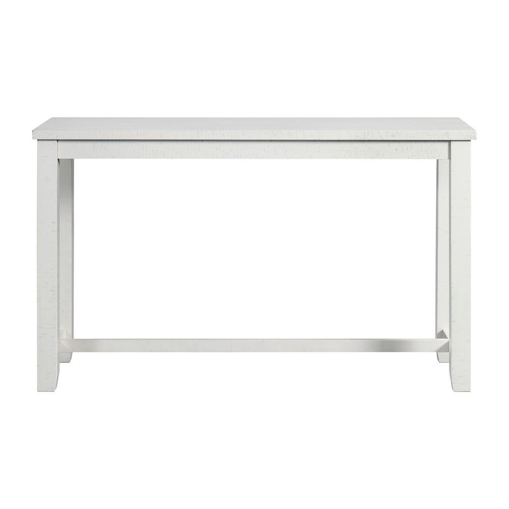Bar Table and Chairs Set in White for Breakfast Nook or Living Areas