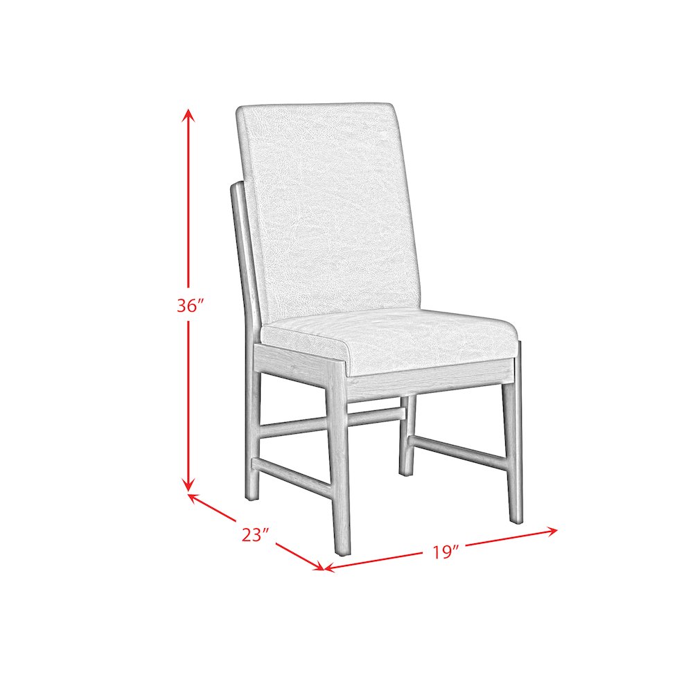 Perth 7PC Standard Height Dining Set in Brown-Table and Six Fabric Chairs