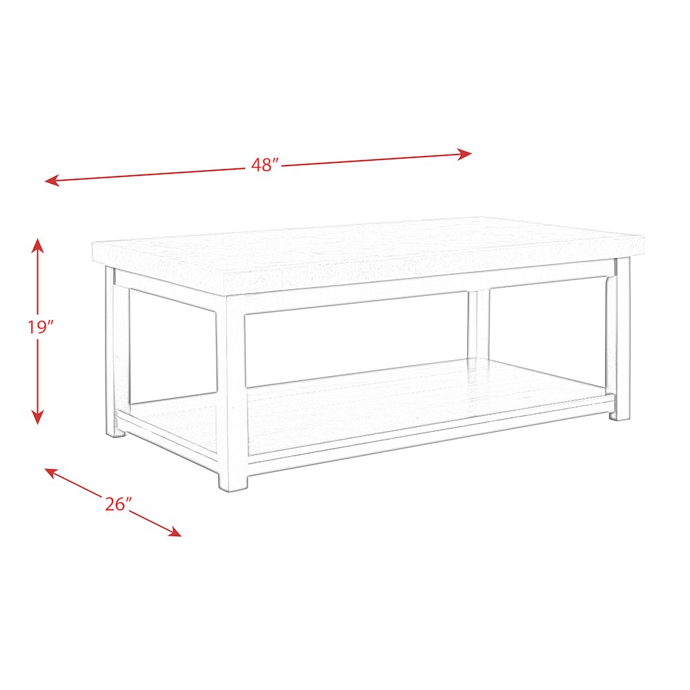 The Caleb Coffee Table with Marble Top