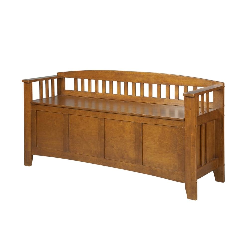 Wood Entryway Gun Concealment Bench with Storage and Durable Finish
