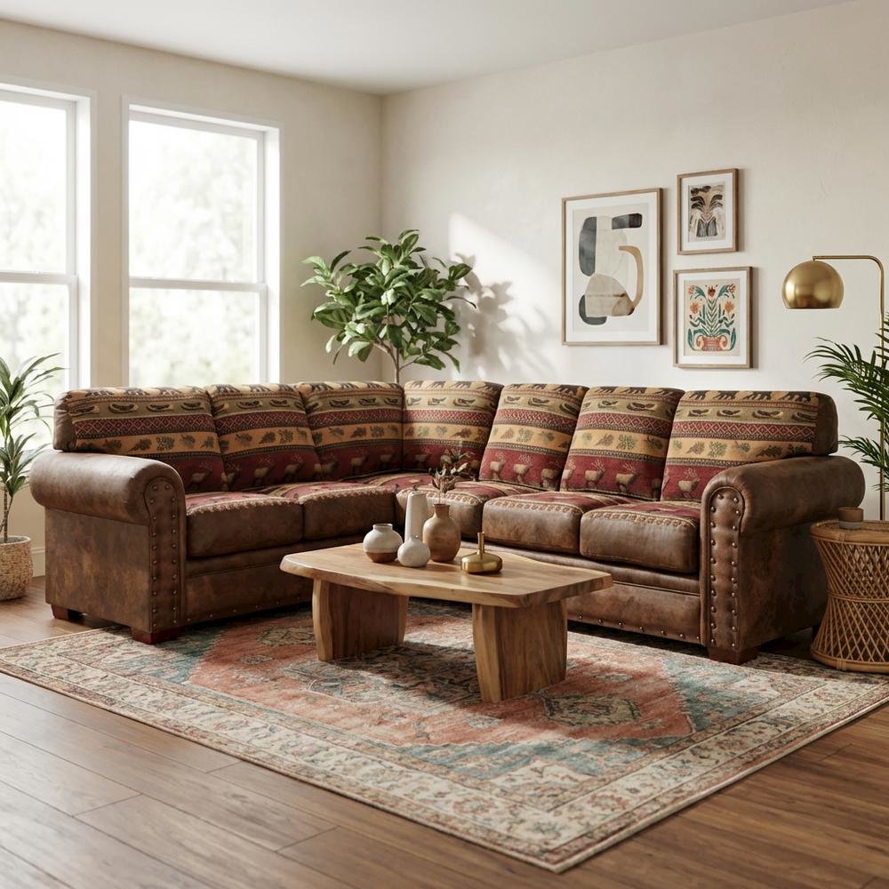 Microfiber Two-Piece Sectional Sofa with Comfortable Cushioned Seating