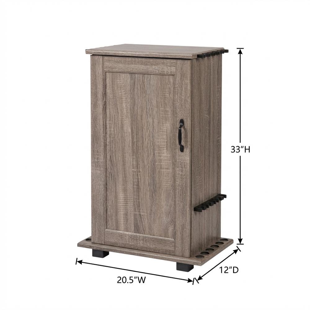 Fishing Storage Cabinet in Barnwood Laminate with Durable Design