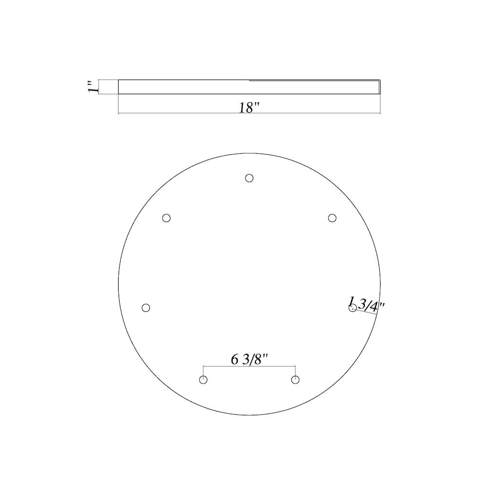 Z-Lite 7 Light Ceiling Plate
