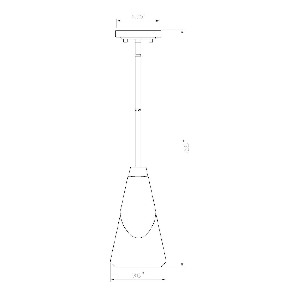 Z-Lite Aimie 1 Light Pendant, Matte Black