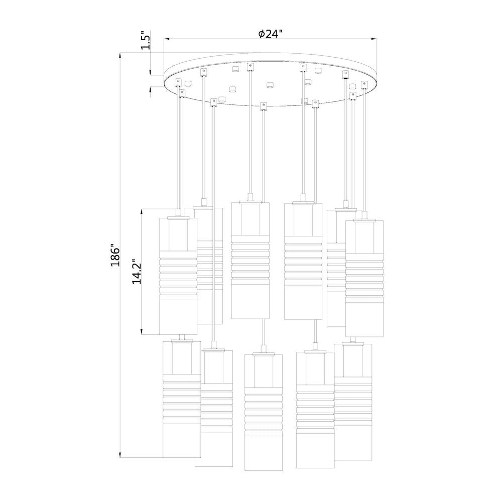 Z-Lite 11 Light Chandelier