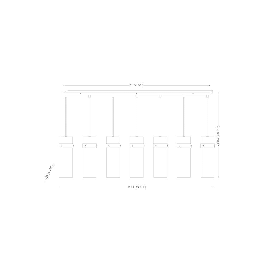 Z-Lite 7 Light Linear Chandelier