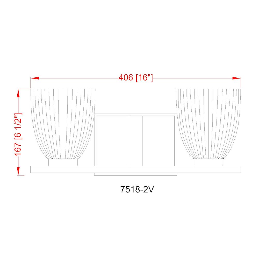 Z-Lite Naya 2 Light Vanity in Chrome color, Steel frame