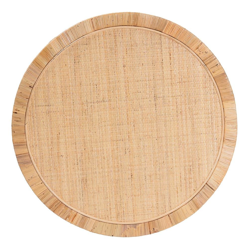 Light Honey Mahogany Wood Coffee Table with Bohemian Style and Durable Frame
