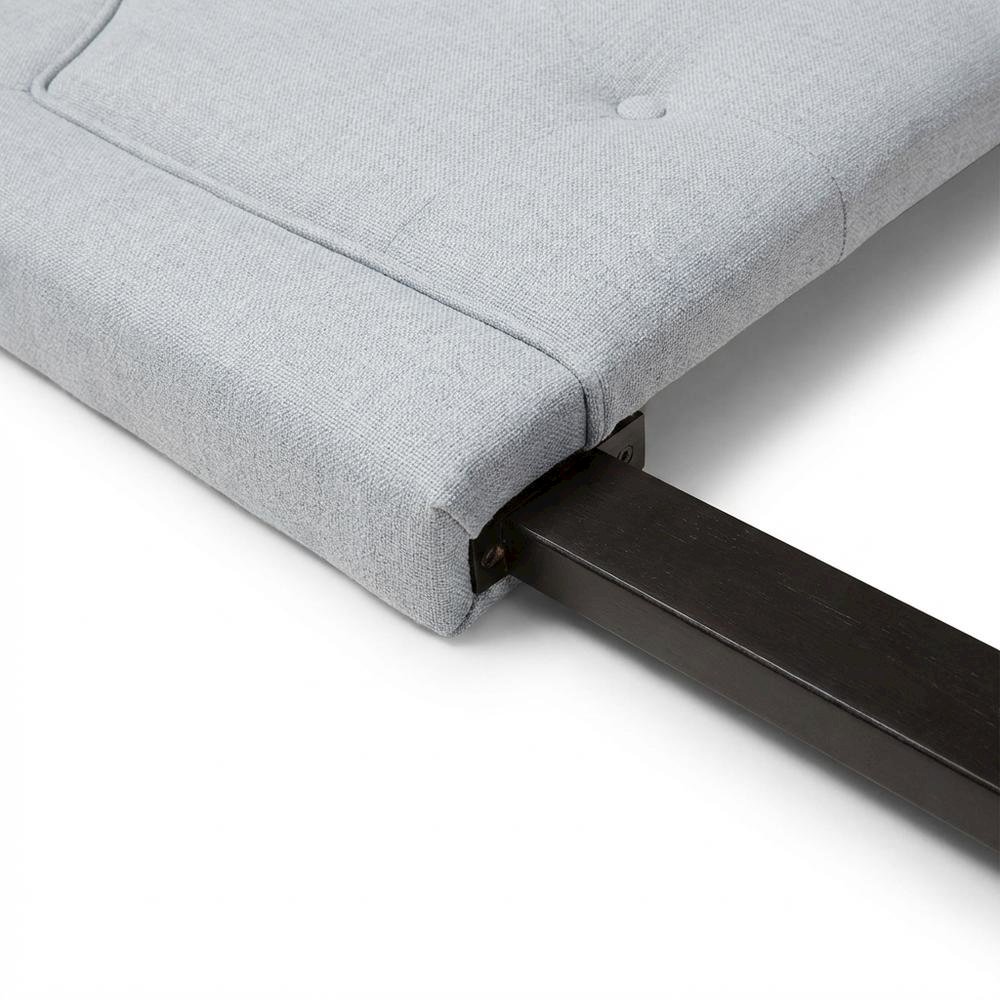 Greyish Beige Fabric Full Size Headboard, Foam Padding, LVL Frame for Bedrooms